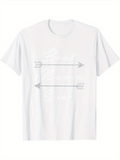 Men's T-Shirt Gentle Pastel Arrows With Minimalist Lettering On Soft Cotton Tee