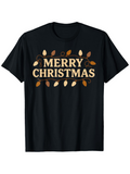 Men's T-Shirt Merry Christmas With Warm Lights And Holiday Festive Ornaments T Shirt