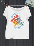 Men's T-Shirt As Free As The Sea Colorful Ocean Coral Underwater Scene