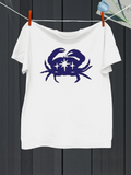 Men's T-Shirt Mysterious Night Sky With Stars Among Majestic Blue Crab