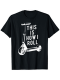 Men's T-Shirt This Is How I Roll With Classic Scooter In Modern Minimal Design Scooter