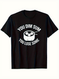 Men's T-Shirt You Dim Sum You Lose Some Cute Cartoon Dumpling With Smiling Faces In Bamboo Basket