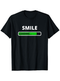Men's T-Shirt Smile Loading Bar With Neon Green Progress Detail