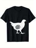 Men's T-Shirt BABY Classic Monochrome Hen Silhouette With Fun Graphic Chicken