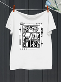 Men's T-Shirt Classic Urban Graffiti Art With Black Geometric Lines Featuring Classic Text Panel
