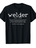 Men's T-Shirt Welder Humorous Definition With White Letters On Black T Shirt