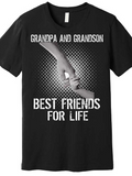 Men's T-Shirt Grandpa And Grandson Best Friends For Life Holding Hands Graphic T Shirt