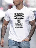 Men's T-Shirt The Only Thing Better Than A Motorcycle Is Two Motorcycles With Classic Handlebar Design
