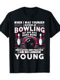 Men's T-Shirt Hard Work Dedication And Practice Bowling Ball With Pins