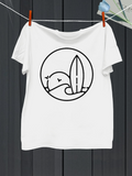 Men's T-Shirt Minimal Line Art With Birds Sun And Surfboard