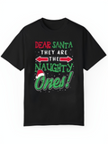 Men's T-Shirt Dear Santa With Playful Christmas Arrows And Festive Text Ones