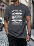Men's T-Shirt God Said Let There Be Grandma With Loving Arms And Golden Heart
