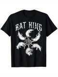 Men's T-Shirt Rat King Entwined Wild Rats In Tangled Monochrome Graphic Rats