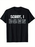 Men's T-Shirt Sorry I Cannot Play This Chord Chart Guitar