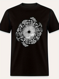 Men's T-Shirt Intricate Mandala Pattern With Surrounding Wild Forest Mushrooms