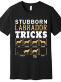 Men's T-Shirt Stubborn Labrador Tricks Dog Silhouettes With Playful Golden Brown Labrador