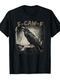 Men's T-Shirt E Caw F With Gnarled Branches And Night Sky Raven