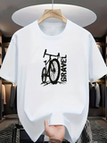 Men's T-Shirt Adventure Riding Bicycle With Rugged Road Gravel Bike