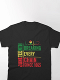 Men's T-Shirt Juneteenth Breaking Every Chain Since African Freedom Pride Fist