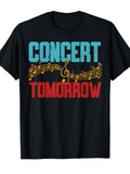 Men's T-Shirt Concert Tomorrow With Musical Notes And Colorful Grunge Letters Music