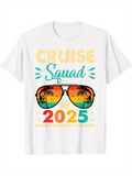 Men's T-Shirt Cruise Squad Tropical Sunglasses With Palm Trees And Colorful 2025