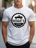 Men's T-Shirt Reggies Classic Ice Cream Truck With Retro Circle Emblem Motif