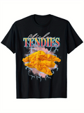 Men's T-Shirt Chicken Tendies Surrounded By Lightning With Crispy Golden Batter