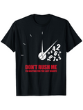 Men's T-Shirt Dont Rush Me Witty Clock Spinning Numbers White Graphic T Shirt