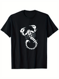 Men's T-Shirt Bold Tribal Lines Creating A Dramatic Curved Scorpion