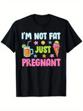 Men's T-Shirt Im Not Fat Just Pregnant Colorful Ice Cream And Lemonade Shirt