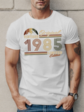 Men's T-Shirt Original 1985 Edition Retro Stripes With Vintage Summer Motif Shirt