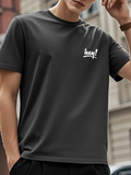 Men's T-Shirt Hey Script Lettering Minimalist Cotton Texture T Shirt