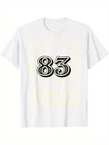 Men's T-Shirt Bold Graphic Number Eighty Three On Crisp Classic Tee