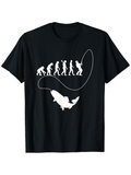 Men's T-Shirt Evolution Of Man Catching A Giant Fish With Fishing Line