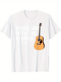 Men's T-Shirt Praise Him By Playing Joyful Melodies On Acoustic Guitar