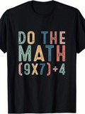 Men's T-Shirt Do The Math Pastel Letters With Simple Arithmetic Equation T Shirt