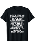 Men's T-Shirt Bold White Slogan Letters Spread Across The Center Chest T Shirt