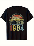 Men's T-Shirt Awesome One Of A Kind Limited Edition August 1984 Vintage Sunset T Shirt Print