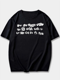 Men's T-Shirt Graffiti Lettering With Playful Comic Style Text Across Shirt