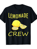Men's T-Shirt Lemonade Crew Juicy Yellow Lemons With Bright Freshly Sliced Fruit