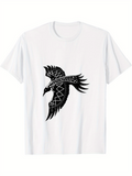 Men's T-Shirt Tribal Ornament Patterns And Bold Lines Flying Bird
