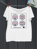 Men's T-Shirt Sailor Seaworthy Rope Circles With Anchors Beneath Nautical Wheel Motif