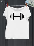 Men's T-Shirt Minimalist Monochrome Weightlifting Equipment Barbell