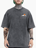 Men's T-Shirt Small Rising Sun Above Distant Snowy Mountain Peaks T Shirt