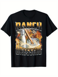 Men's T-Shirt Fiery Mixing Scene With Bottle Flames And Creamy Ranch Dressing