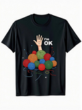 Men's T-Shirt Im OK Raised Hand With Colorful Yarn Balls Tangle