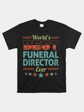 Men's T-Shirt Worlds Best Ever With Colorful Bold Stars Funeral Director