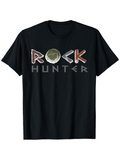 Men's T-Shirt Rock Hunter Stylized Letters And Rough Textured Stone Pattern