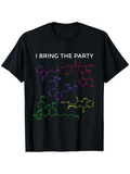 Men's T-Shirt I Bring The Party With Vibrant Colorful Chemistry Molecule Designs Shirt