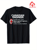 Men's T-Shirt Canadian Engineer Funny Slogan Definition With Maple Leaf
